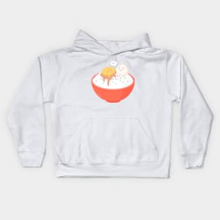 Tamago Kake Rice Bowl Kids Hoodie